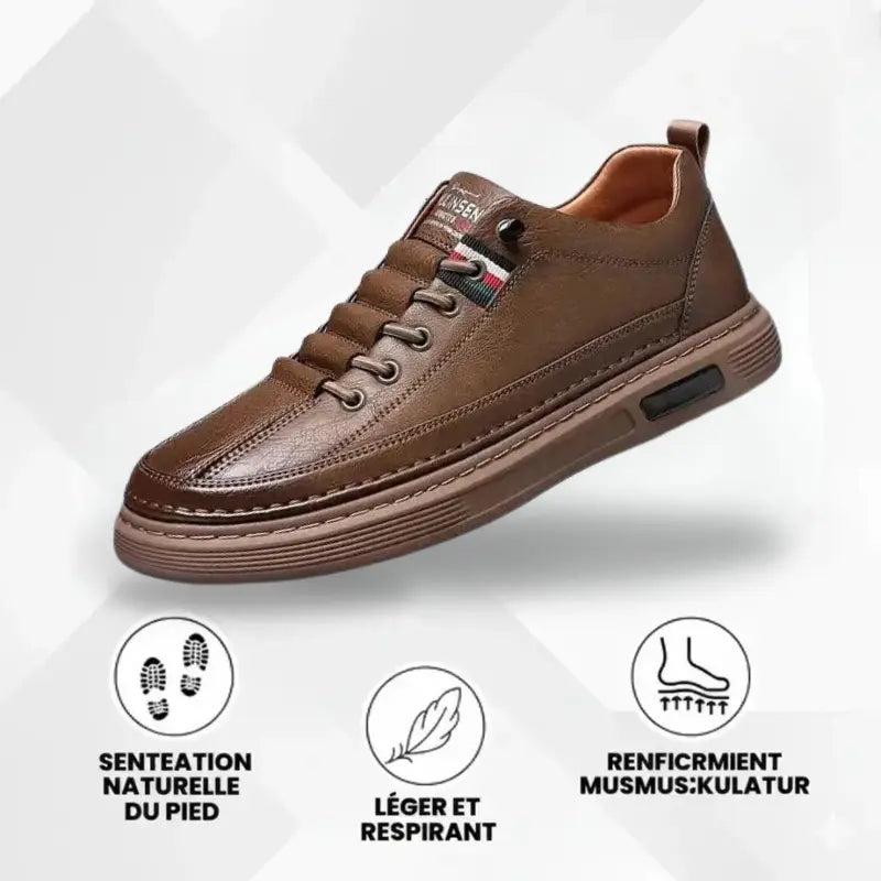 Viale Baskets Orthopédiques En Cuir Italiennes Pour Hommes