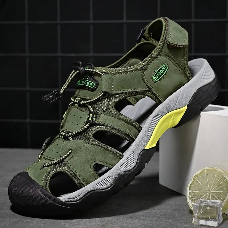 Gladiator | Sandale Pour Hommes En Cuir Véritable