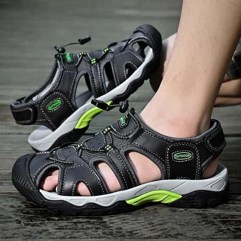 Gladiator | Sandale Pour Hommes En Cuir Véritable