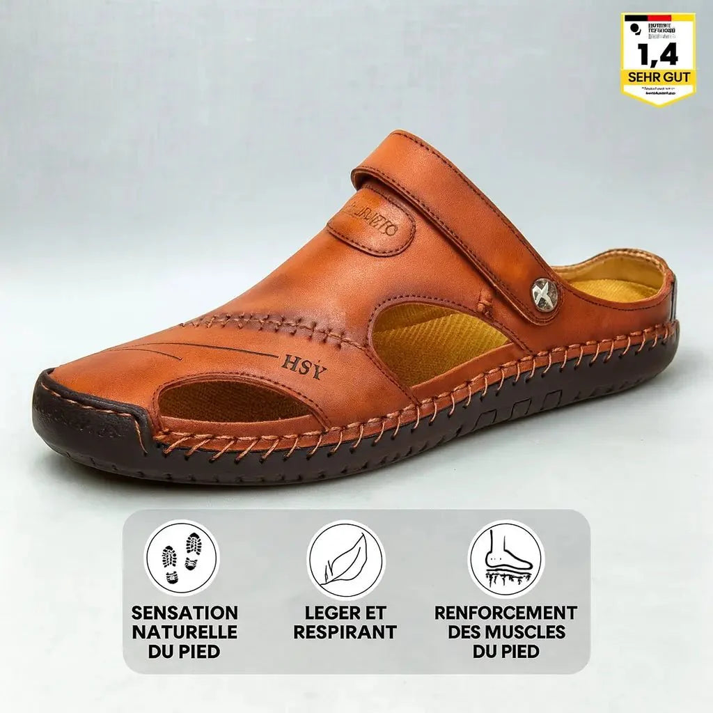 OrthoFlex | Sandales Orthopédiques en Cuir