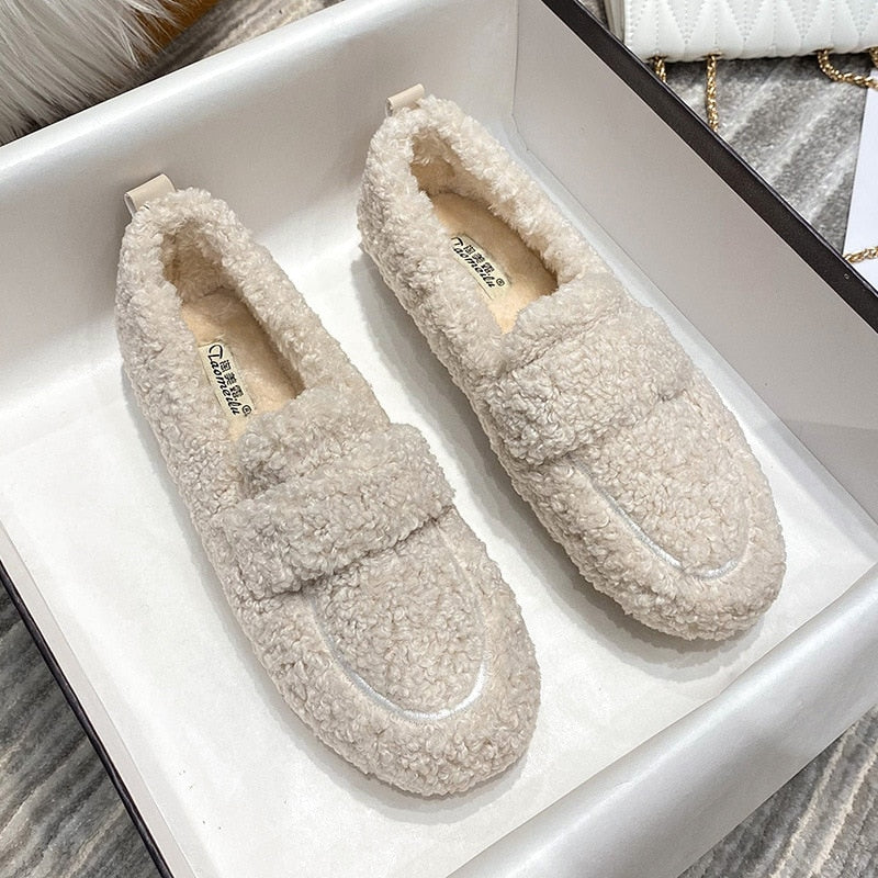 Mocassins Arielle en peluche avec semelle antidérapante | Orthiq
