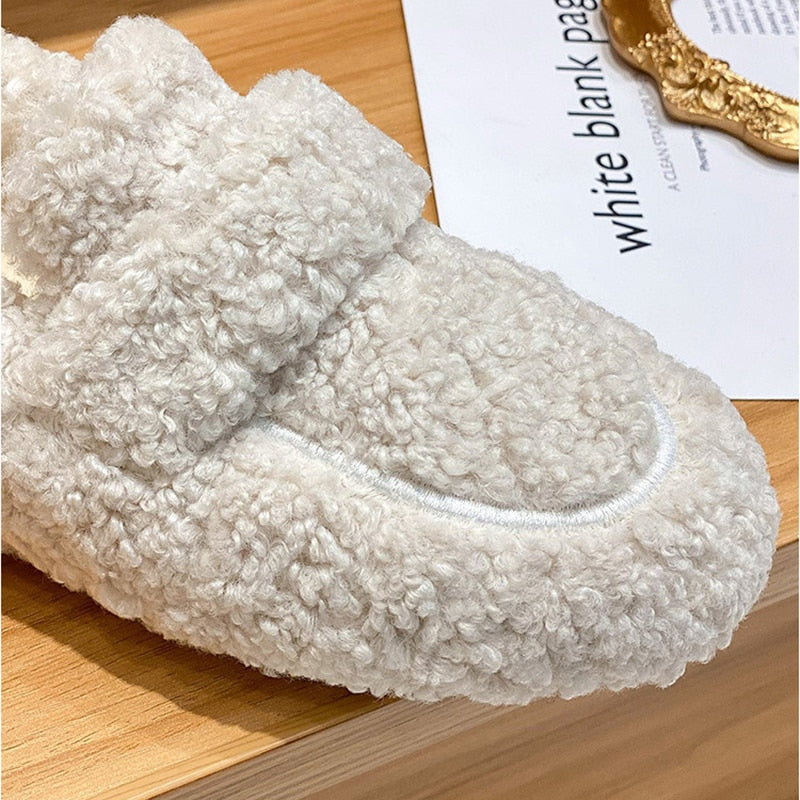 Mocassins Arielle en peluche avec semelle antidérapante | Orthiq