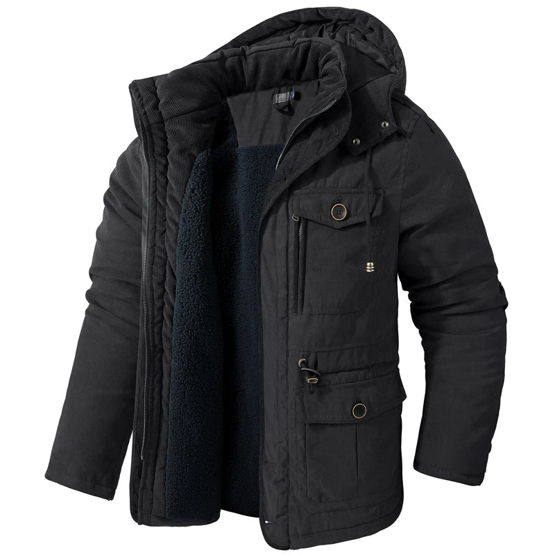Frosty | Veste Tactique avec Capuche, Doublure en Fleece et Poches