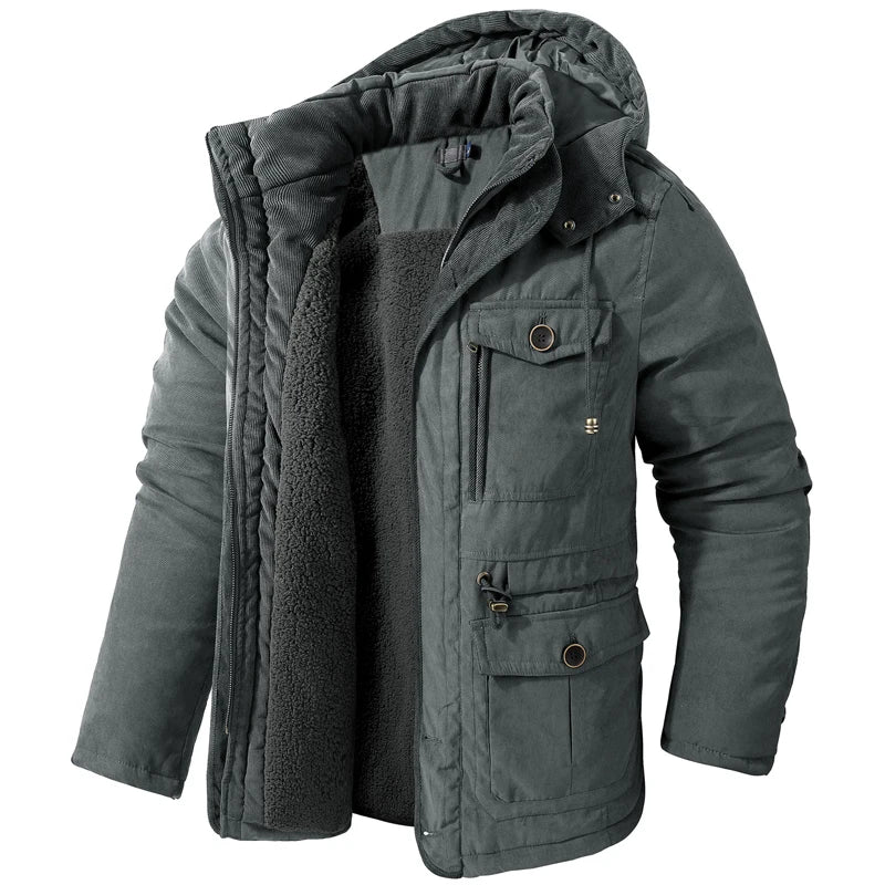 Frosty | Veste Tactique avec Capuche, Doublure en Fleece et Poches