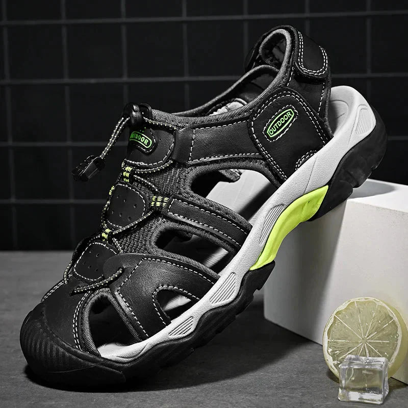 Gladiator | Sandale Pour Hommes En Cuir Véritable