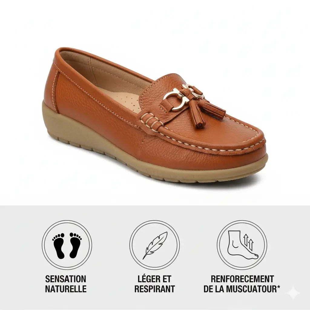 Mocassin Orthopédique en Cuir | Veloura