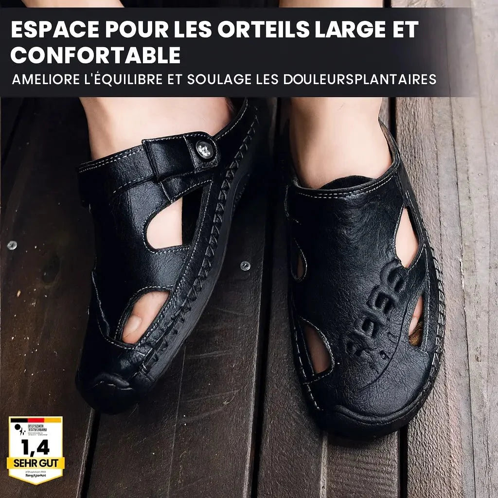 OrthoFlex | Sandales Orthopédiques en Cuir